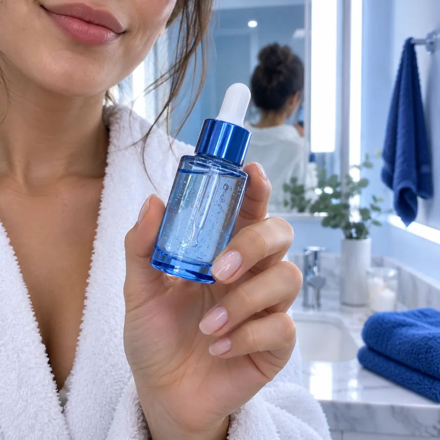 Creator presenting a skincare product
